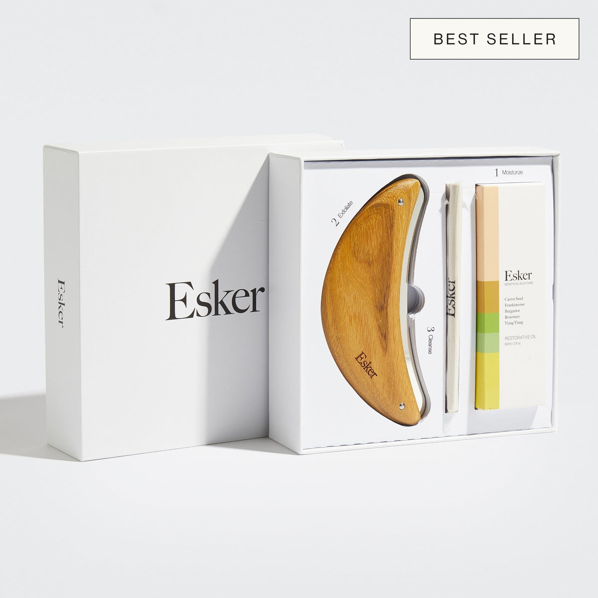 Esker Body Plane Exfoliation Tool Set in its gift box, Best Seller