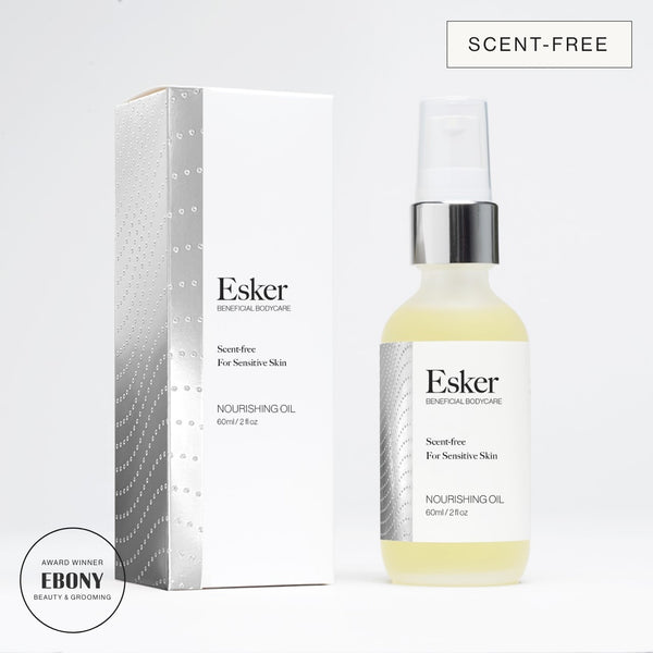 Esker Nourishing Oil, scent-free, Ebony Beauty & Grooming Awards winner