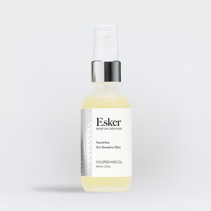 Esker Nourishing Oil bottle on a white background