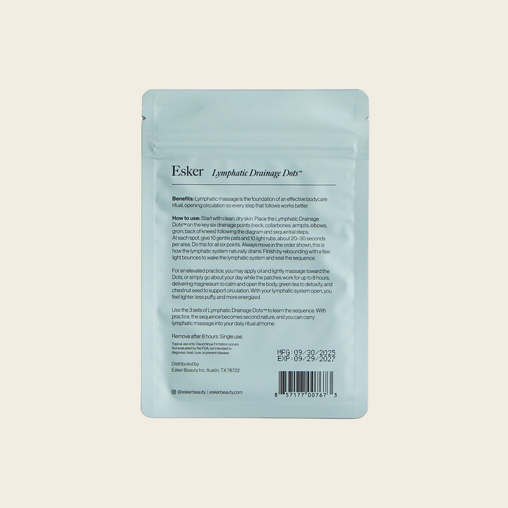 Esker Lymphatic Drainage Dot packaging on a white background