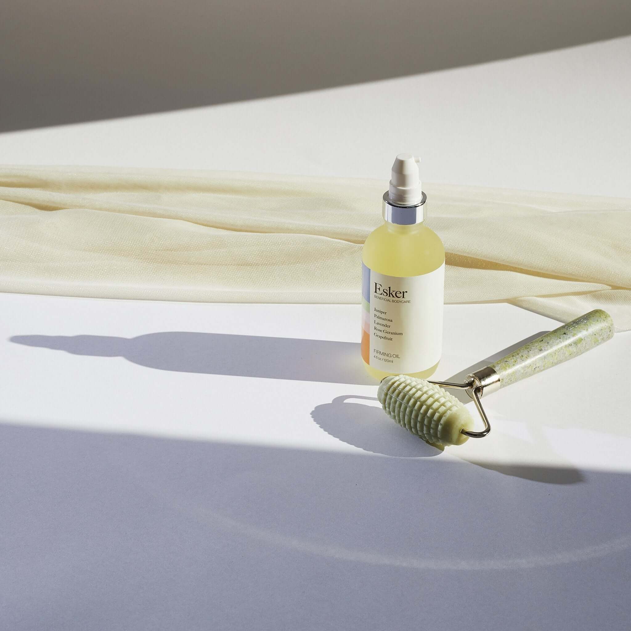 Textured Xiuyan Jade Body Roller for Lymphatic Drainage & Fascia